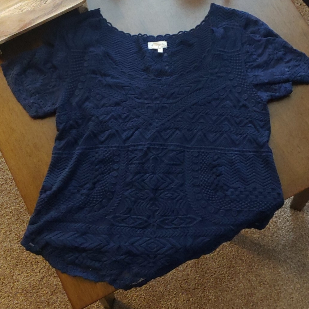 Beautiful Navy lace blouse